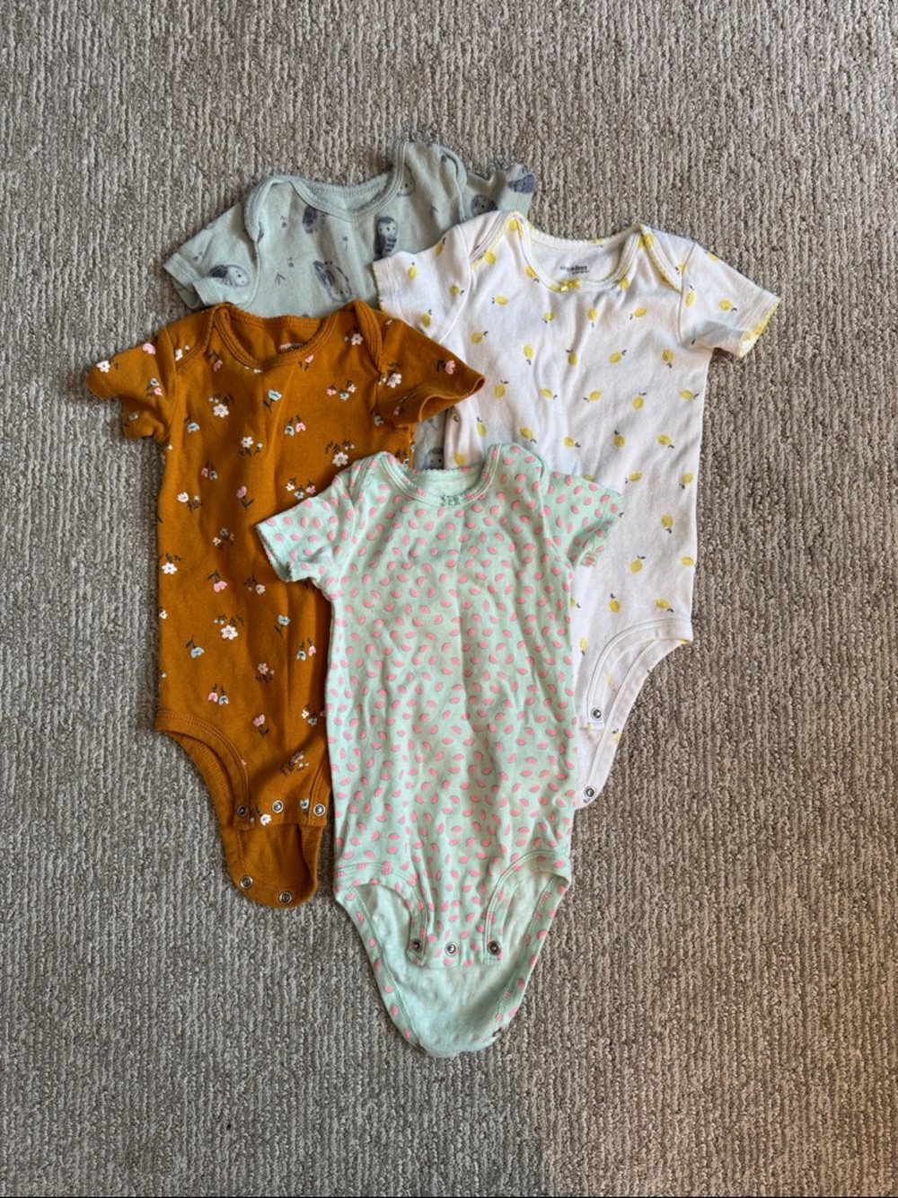 Carters Bodysuit Onesie Bundle Toddler Kids Short Sleeve Summer Spring 18M